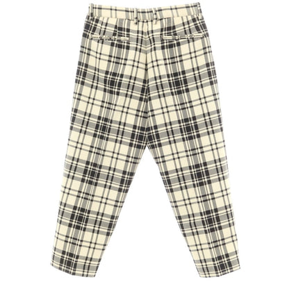 [Used] CELLAR DOOR Polyester Cotton Check Slacks Pants Light Beige x Black [No description (M size)] [Condition Rank B] ​​[Men&