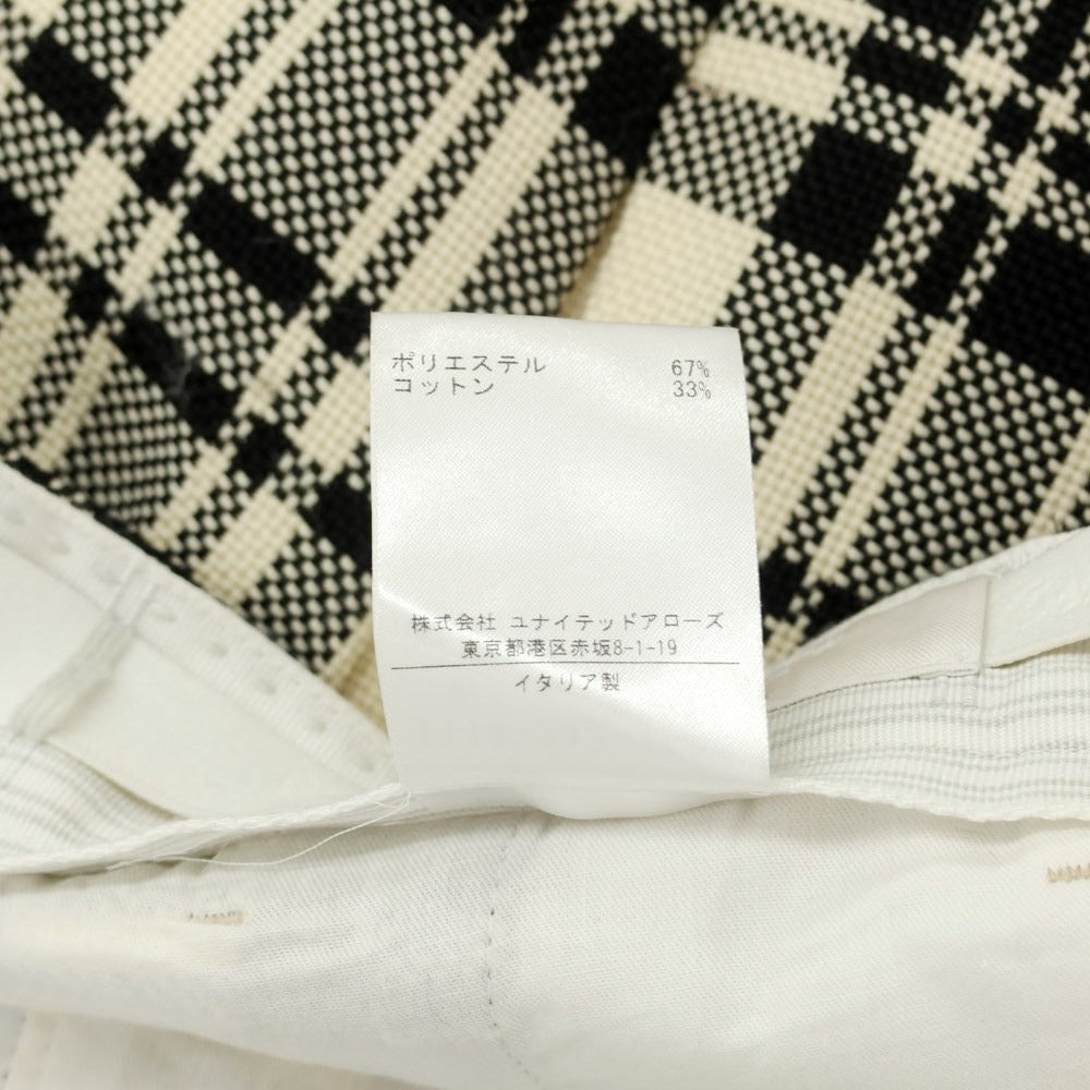 [Used] CELLAR DOOR Polyester Cotton Check Slacks Pants Light Beige x Black [No description (M size)] [Condition Rank B] ​​[Men&