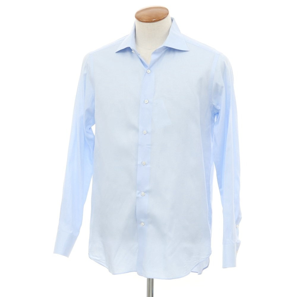 [Used] BEAMS F Cotton Semi-wide Collar Dress Shirt Light Blue [40] [Condition Rank C] [Men&