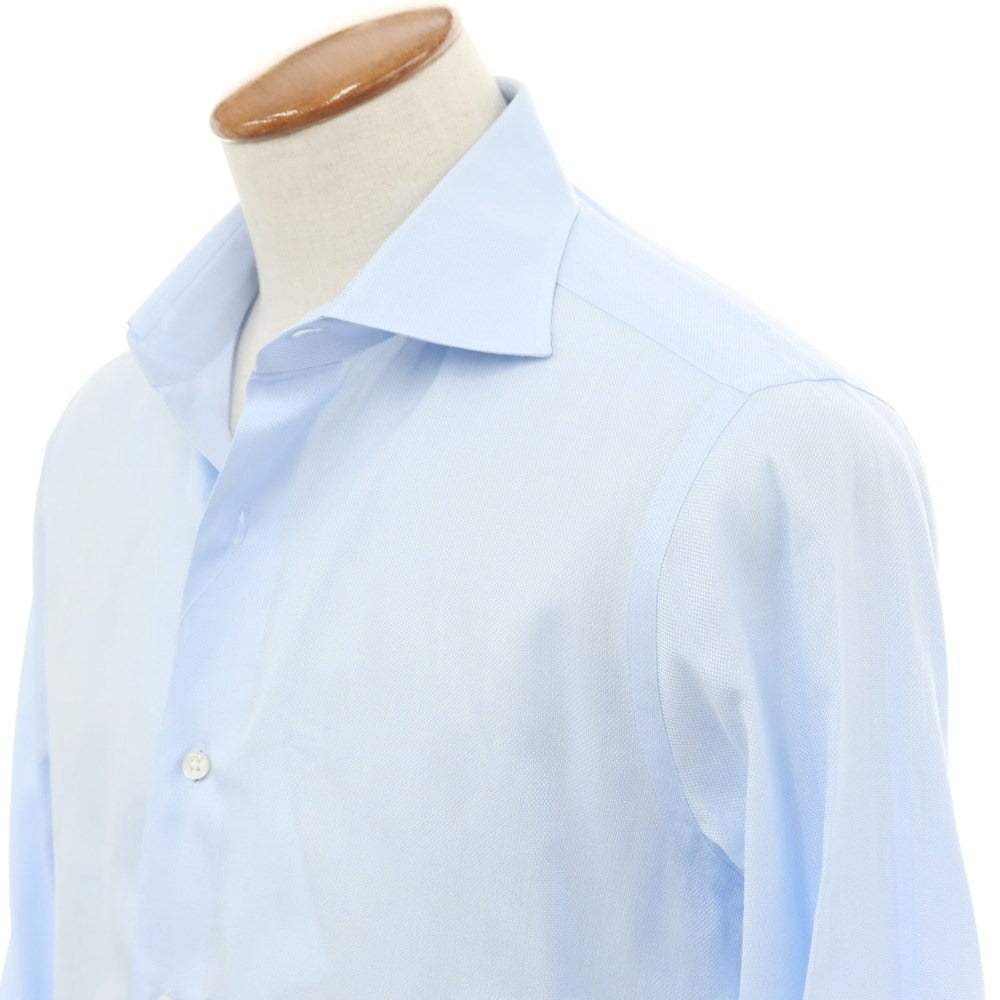 [Used] BEAMS F Cotton Semi-wide Collar Dress Shirt Light Blue [40] [Condition Rank C] [Men&