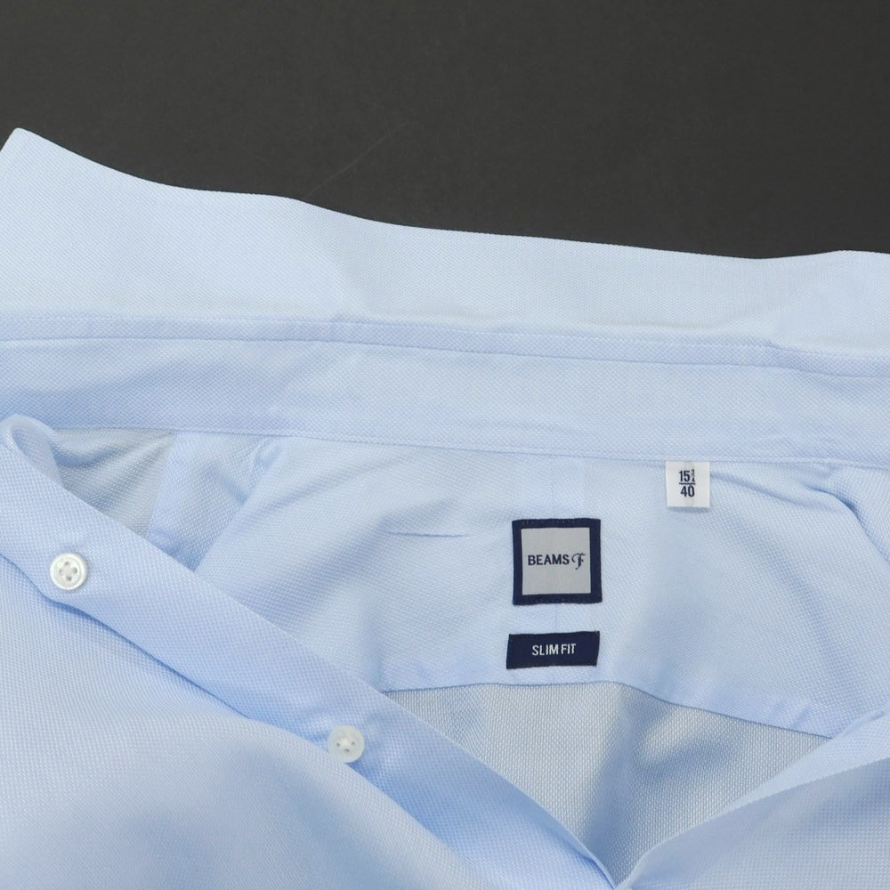 [Used] BEAMS F Cotton Semi-wide Collar Dress Shirt Light Blue [40] [Condition Rank C] [Men&