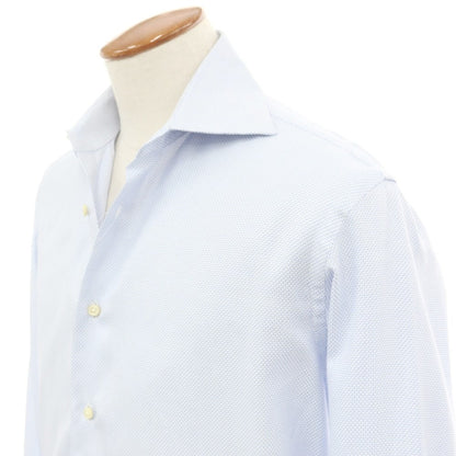 [Used] DOGANA Cotton Wide Collar Dress Shirt White x Light Blue [40] [Condition Rank B] ​​[Men&