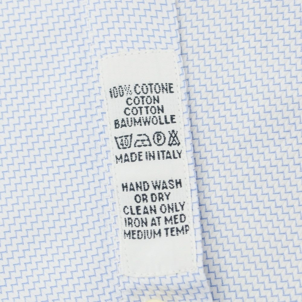 [Used] DOGANA Cotton Wide Collar Dress Shirt White x Light Blue [40] [Condition Rank B] ​​[Men&