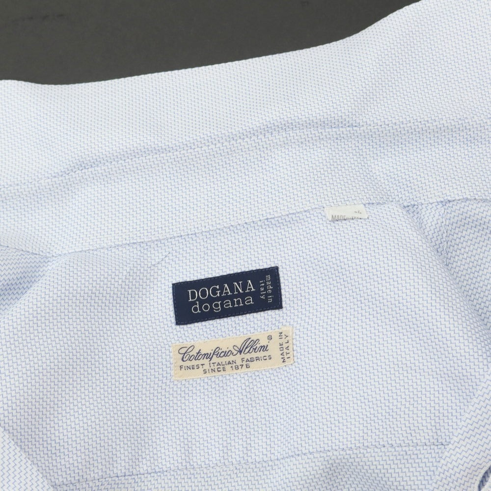 [Used] DOGANA Cotton Wide Collar Dress Shirt White x Light Blue [40] [Condition Rank B] ​​[Men&