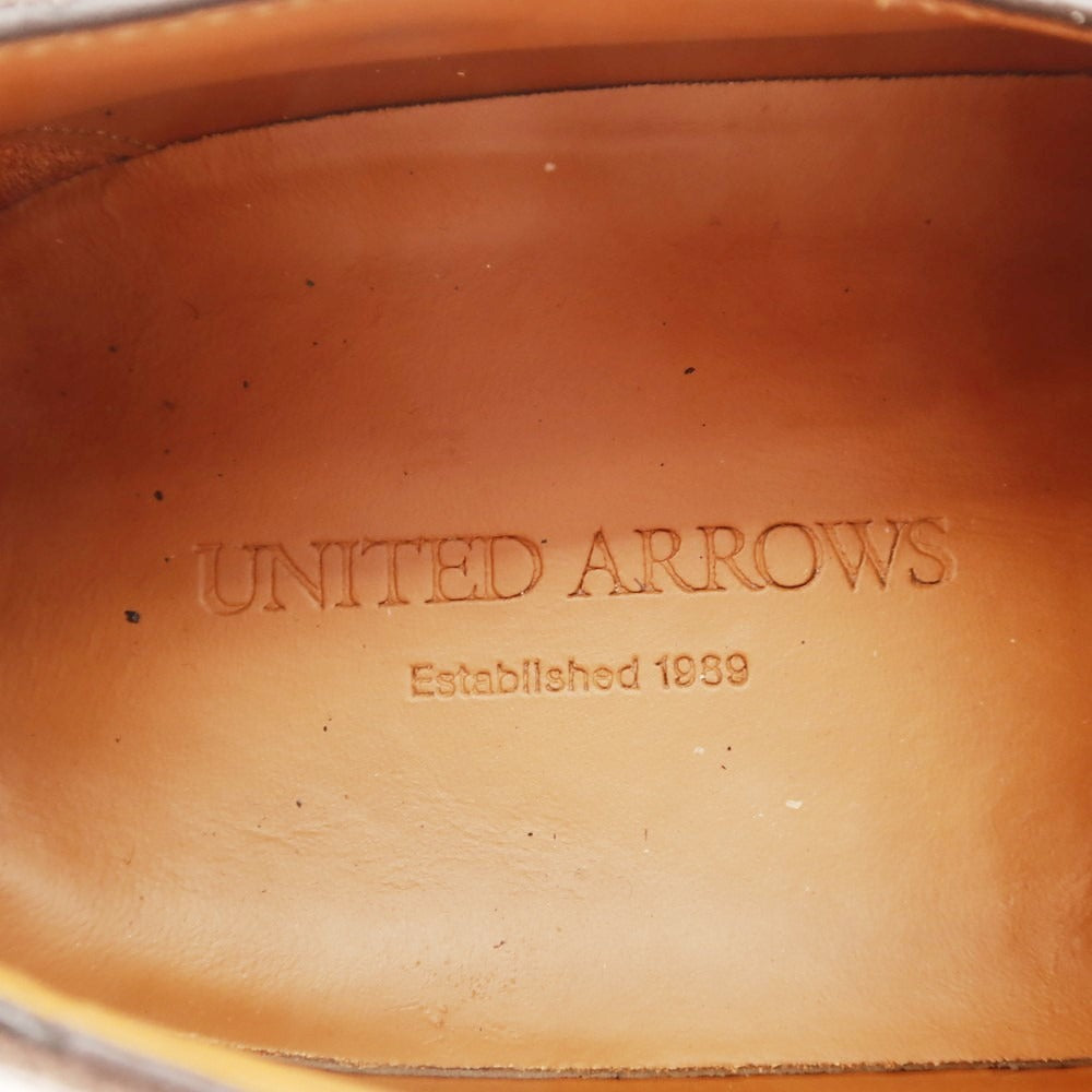 【中古】ユナイテッドアローズ UNITED ARROWS レザー ダブルモンク スニーカー ブラウン【 43 】【 状態ランクB 】【 メンズ 】