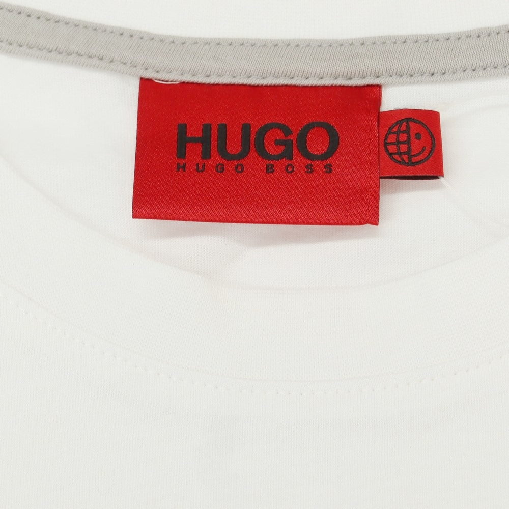 【中古】ヒューゴボス HUGO BOSS コットン クルーネック 半袖Ｔシャツ ホワイト【サイズS】【WHT】【S/S】【状態ランクB】【メンズ】【759183】