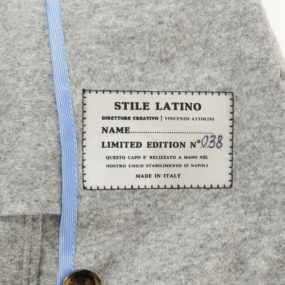 【新品アウトレット】スティレ ラティーノ STILE LATINO カシミヤ ダブル 6B カジュアルジャケット ライトグレー【 42 】【 状態ランクN- 】【 メンズ 】