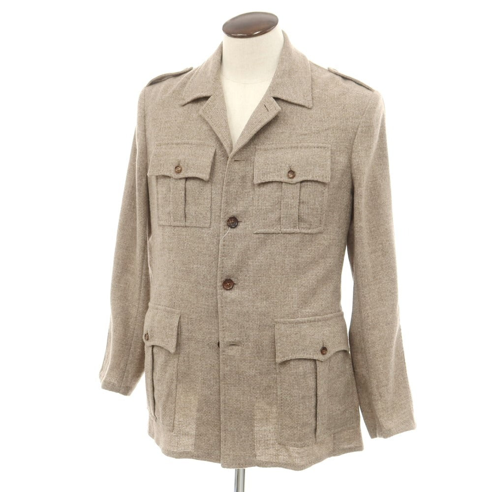[New Outlet] STILE LATINO Wool Safari Jacket Greige [50] [Condition Rank N-] [Men&