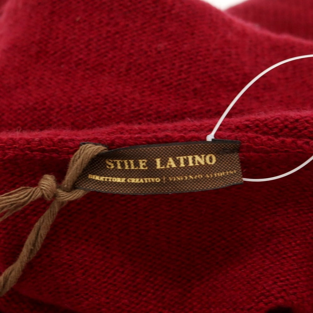 【新品】スティレ ラティーノ STILE LATINO カシミヤウール ハイネック プルオーバーニット ワインレッド【サイズ48】【RED】【A/W】【状態ランクN】【メンズ】