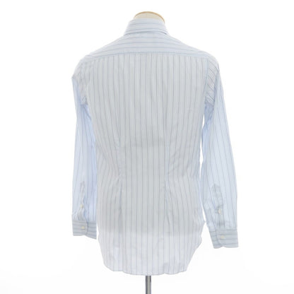 [New] STILE LATINO Cotton Striped Semi-Wide Collar Dress Shirt Light Blue x White [Size 37] [BLU] [S/S/A/W] [Condition Rank N] [Men&