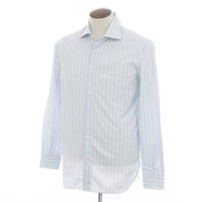 [New Outlet] STILE LATINO Cotton Striped Semi-Wide Collar Dress Shirt Light Blue x White [Size 41] [BLU] [S/S/A/W] [Condition Rank N-] [Men&