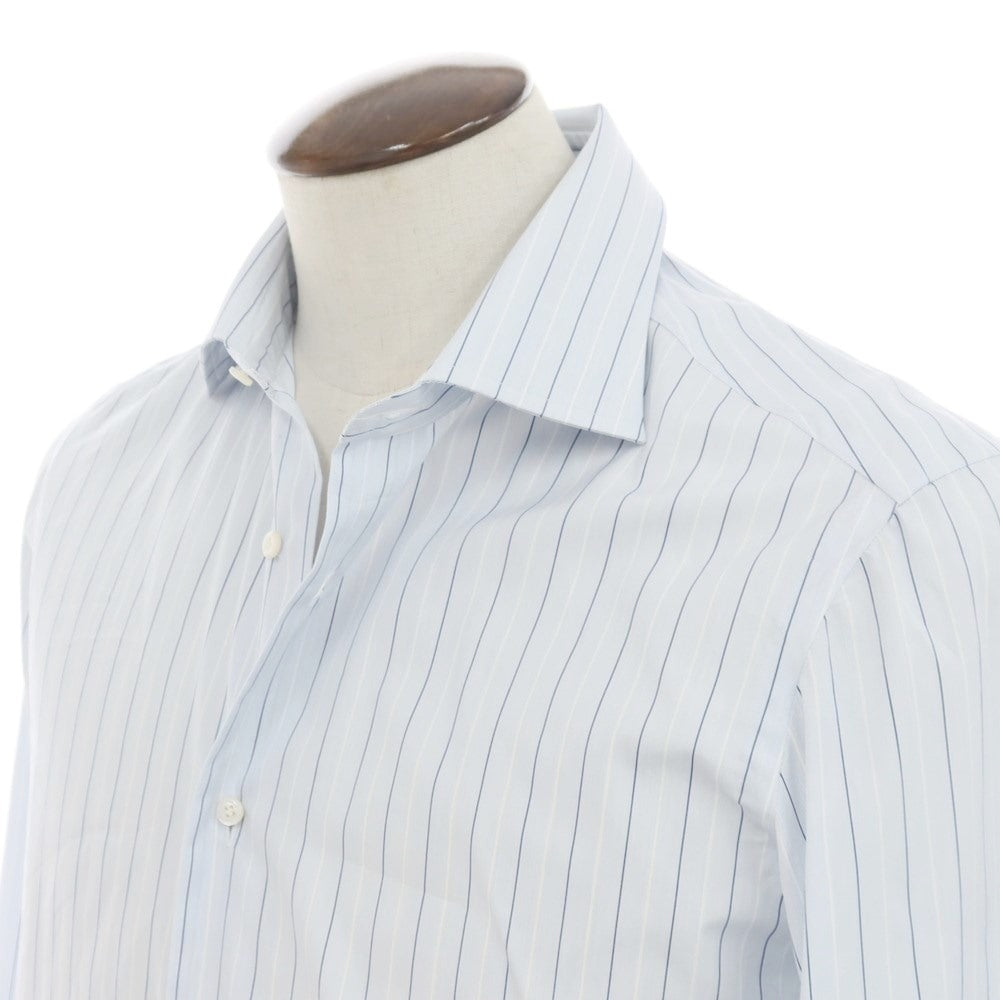 [New Outlet] STILE LATINO Cotton Striped Semi-Wide Collar Dress Shirt Light Blue x White [Size 41] [BLU] [S/S/A/W] [Condition Rank N-] [Men&