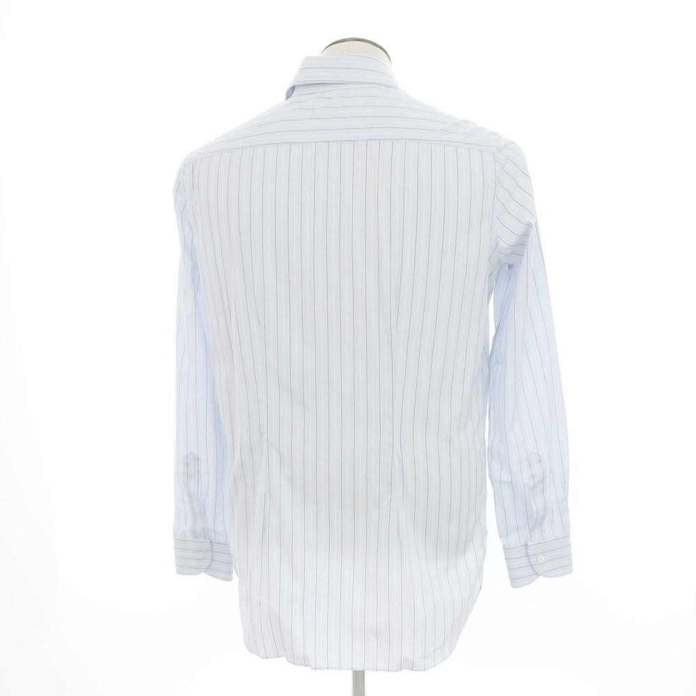 [New Outlet] STILE LATINO Cotton Striped Semi-Wide Collar Dress Shirt Light Blue x White [Size 41] [BLU] [S/S/A/W] [Condition Rank N-] [Men&