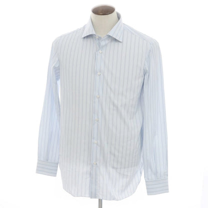 [New] STILE LATINO Cotton Striped Semi-Wide Collar Dress Shirt Light Blue x White [Size 43] [BLU] [S/S/A/W] [Condition Rank N] [Men&