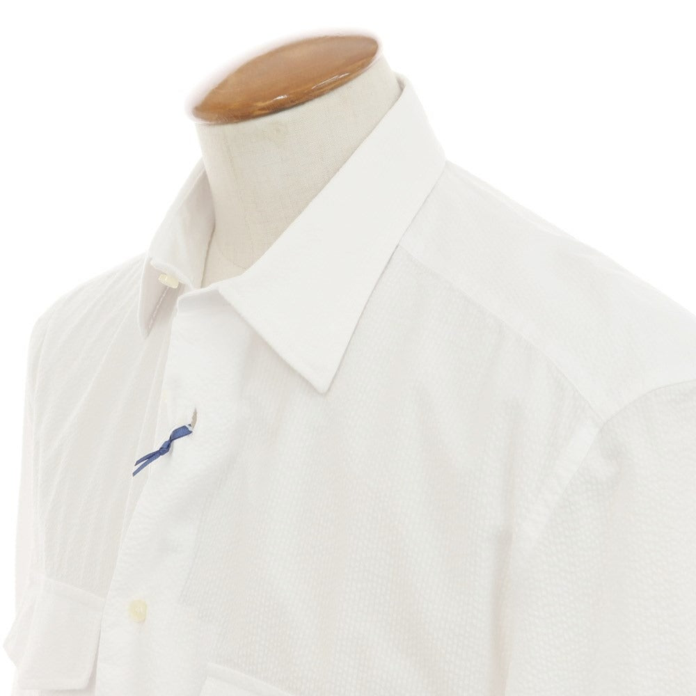 [New] GALLIA Cotton Soccer Regular Collar Casual Shirt White [Size 40] [WHT] [S/S] [Condition Rank N] [Men&