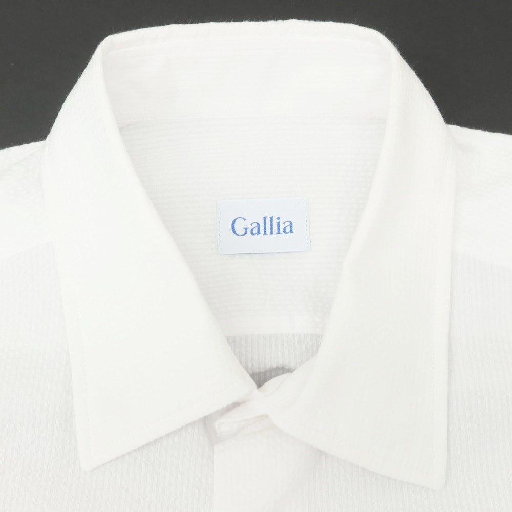 [New] GALLIA Cotton Soccer Regular Collar Casual Shirt White [Size 40] [WHT] [S/S] [Condition Rank N] [Men&