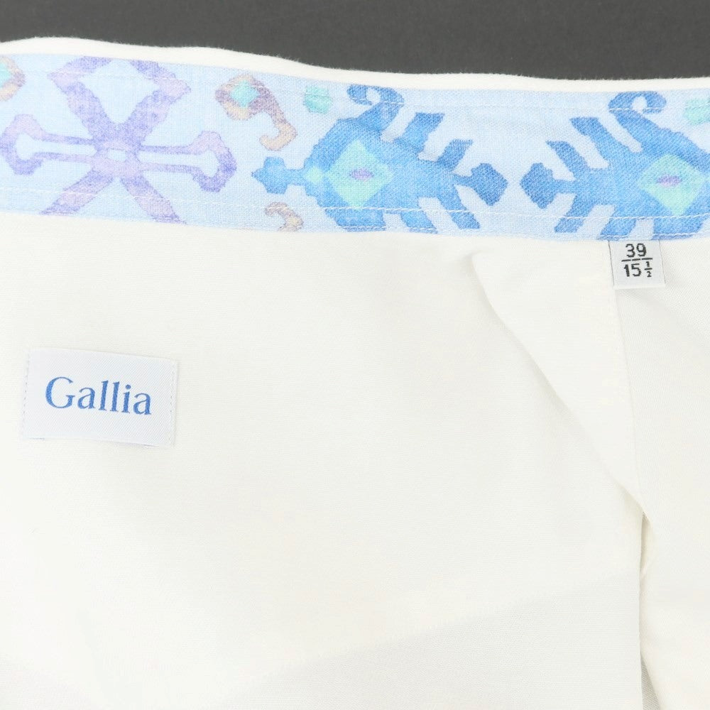 【新品】ガリア GALLIA コットン ボタンダウン カジュアルシャツ ホワイト【サイズ39】【WHT】【S/S/A/W】【状態ランクN】【メンズ】【759190】