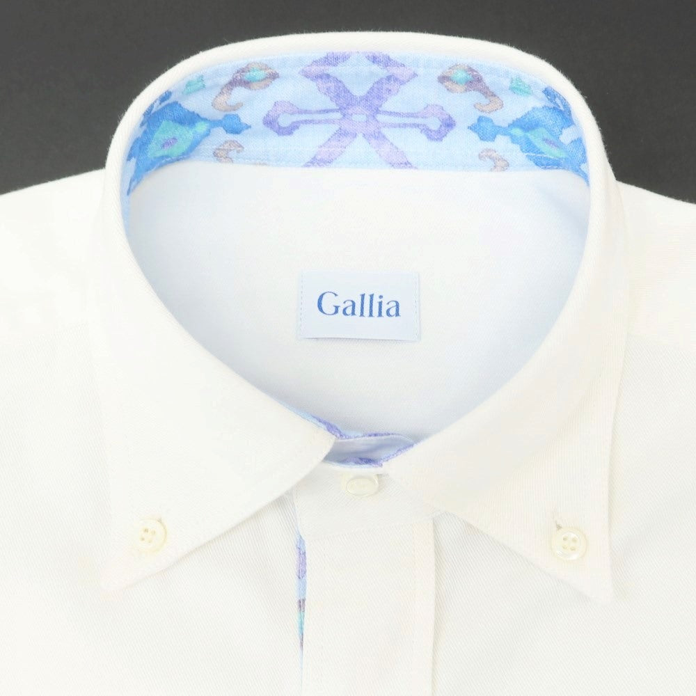 [New] GALLIA Cotton Button-down Casual Shirt White [Size 39] [WHT] [S/S/A/W] [Condition Rank N] [Men&