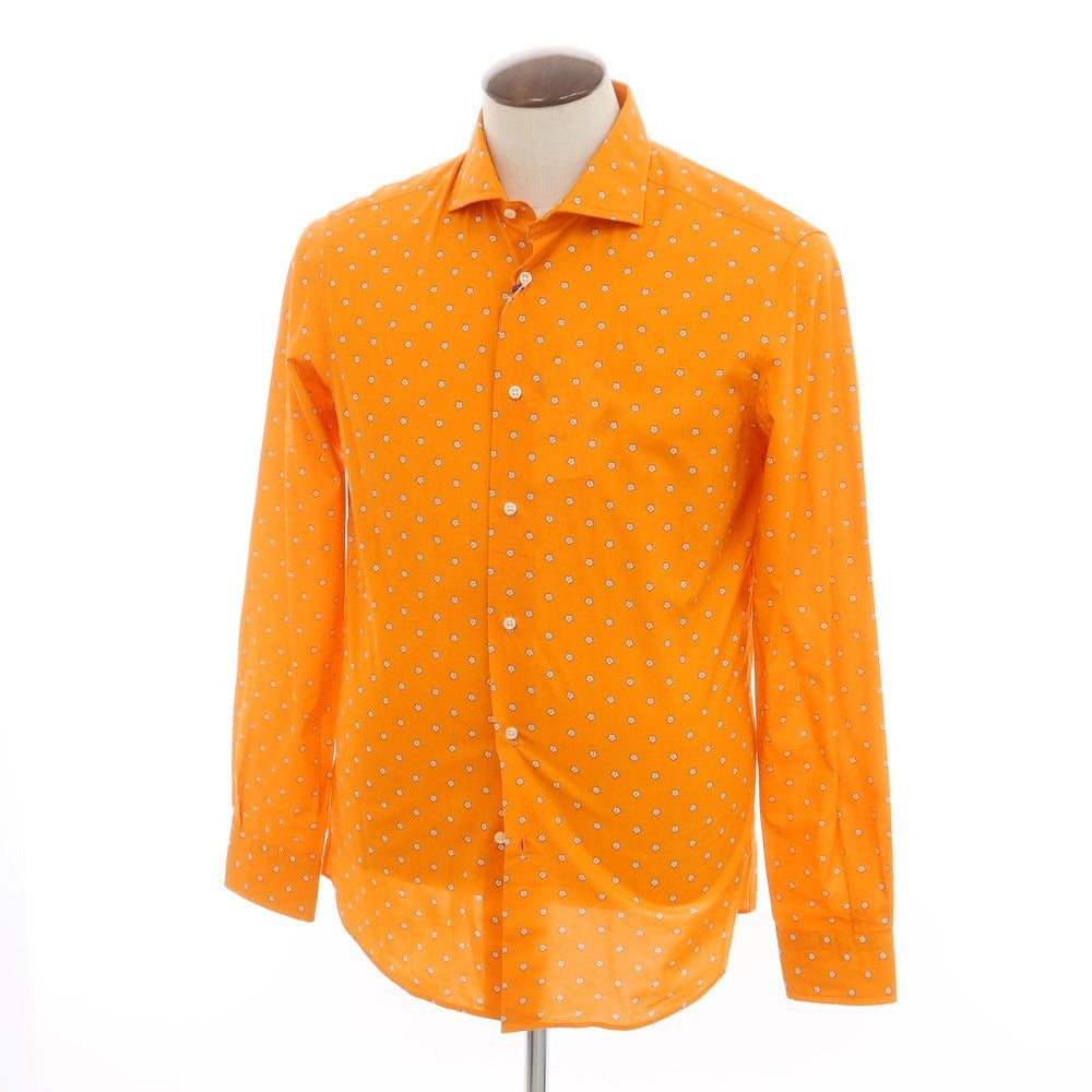 [New] GALLIA Cotton Floral Casual Shirt Orange x White [Size 42] [ORG] [S/S/A/W] [Condition Rank N] [Men&