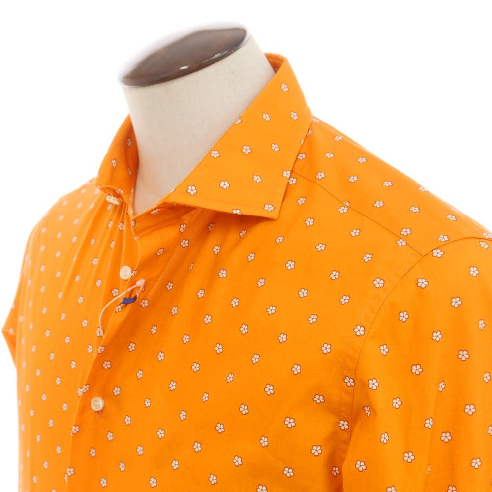 [New] GALLIA Cotton Floral Casual Shirt Orange x White [Size 42] [ORG] [S/S/A/W] [Condition Rank N] [Men&