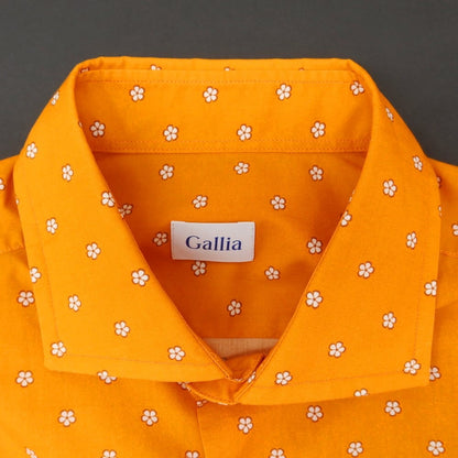 [New] GALLIA Cotton Floral Casual Shirt Orange x White [Size 42] [ORG] [S/S/A/W] [Condition Rank N] [Men&