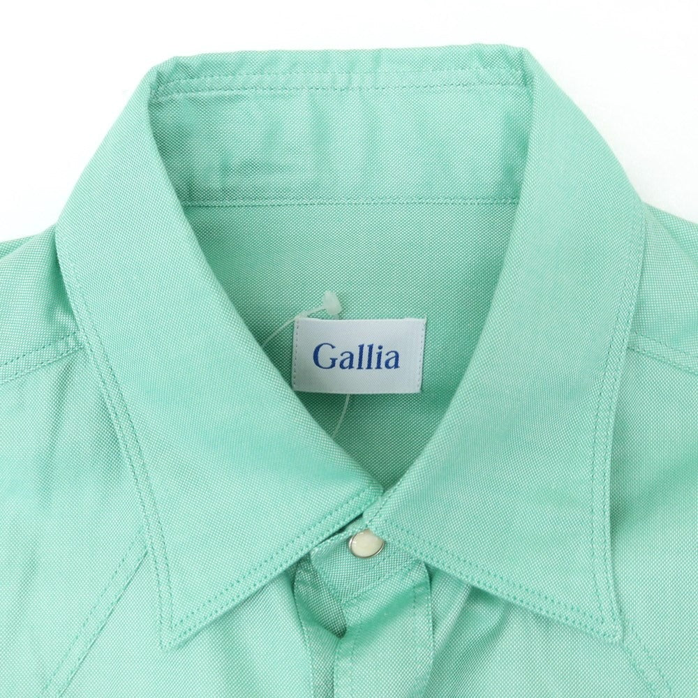 【新品】ガリア GALLIA コットン ウエスタンシャツ カジュアルシャツ エメラルドグリーン【サイズ40】【GRN】【S/S/A/W】【状態ランクN】【メンズ】【759190】