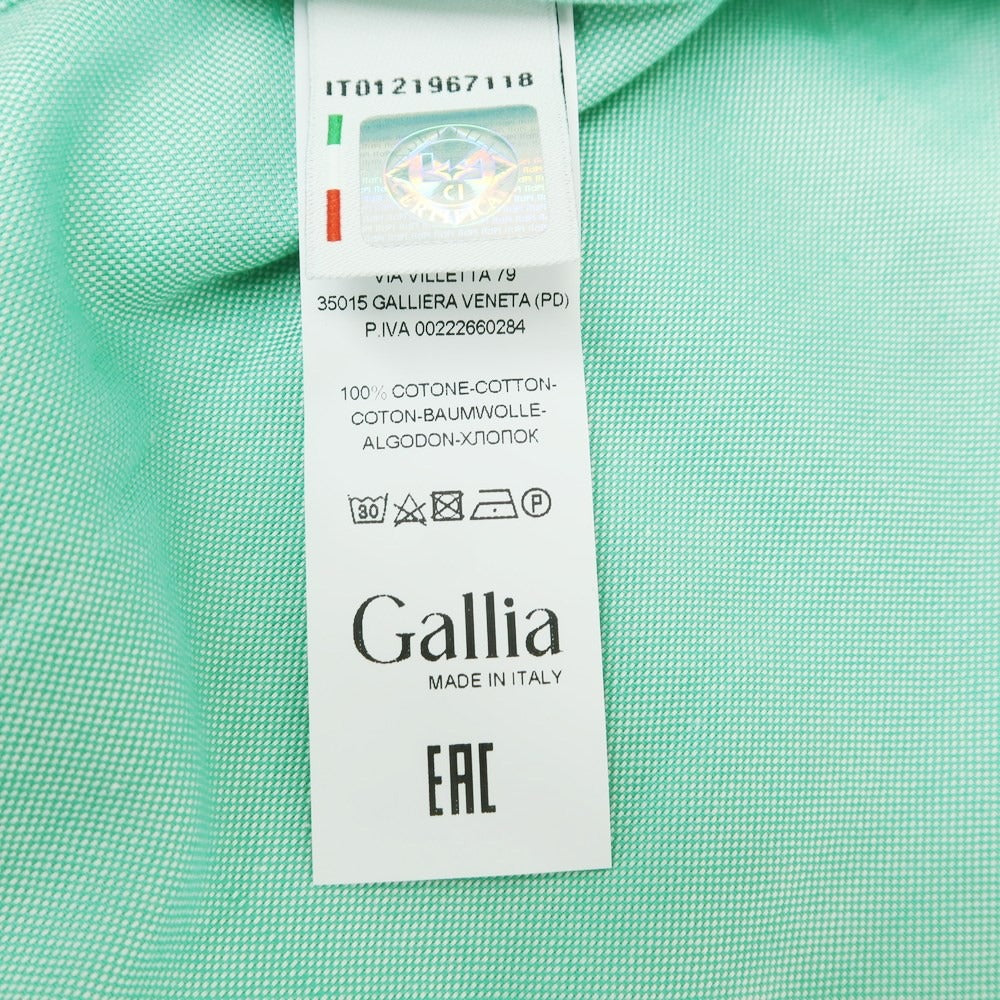 【新品】ガリア GALLIA コットン ウエスタンシャツ カジュアルシャツ エメラルドグリーン【サイズ40】【GRN】【S/S/A/W】【状態ランクN】【メンズ】【759190】