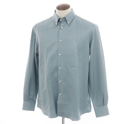 [New Outlet] GALLIA Cotton Button-down Casual Shirt Blue Green [Size 42] [GRN] [S/S/A/W] [Condition Rank N-] [Men&