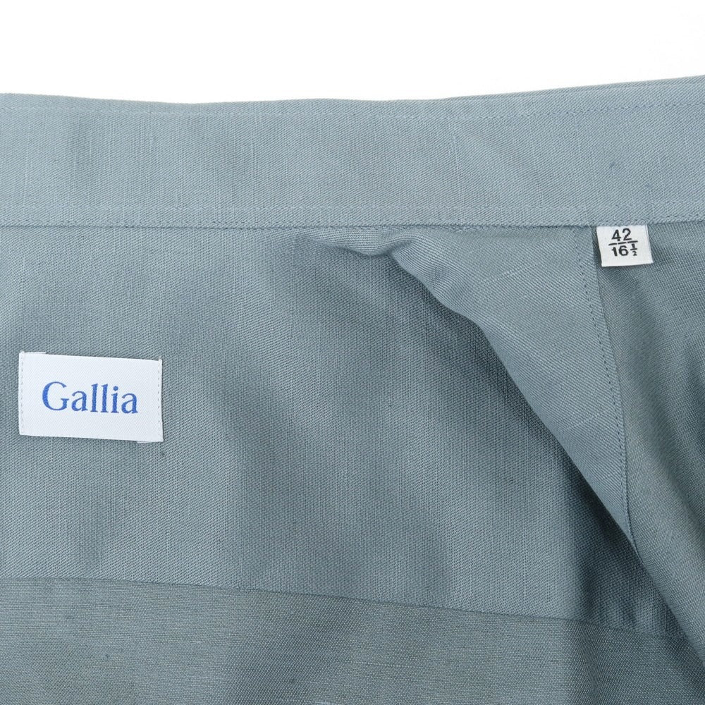 [New Outlet] GALLIA Cotton Button-down Casual Shirt Blue Green [Size 42] [GRN] [S/S/A/W] [Condition Rank N-] [Men&