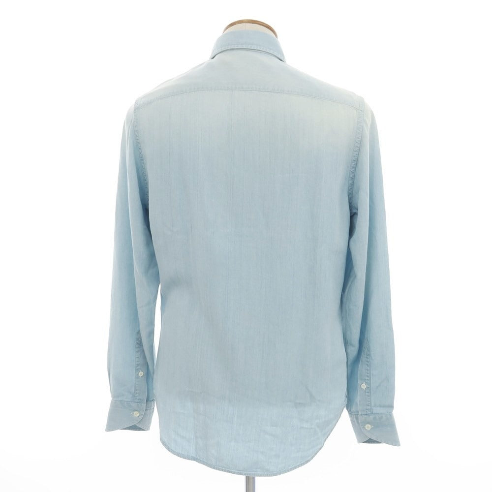 [New] GALLIA Tencel Wide Collar Casual Shirt Light Blue [Size 39] [BLU] [S/S/A/W] [Condition Rank N] [Men&