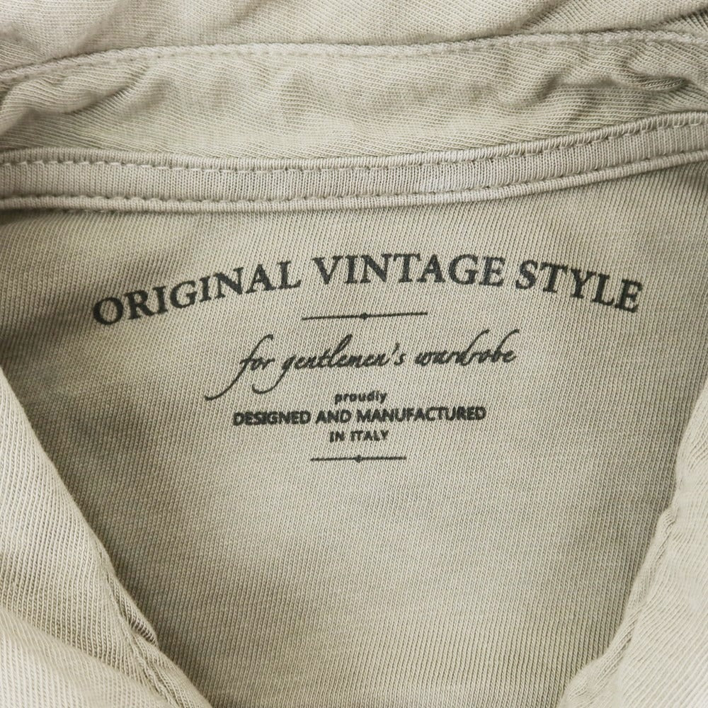 【中古】オリジナルヴィンテージスタイル ORIGINAL VINTAGE STYLE コットン天竺 レギュラーカラー カジュアルシャツ グレージュ【サイズM】【GRY】【S/S/A/W】【状態ランクB】【メンズ】【759189】