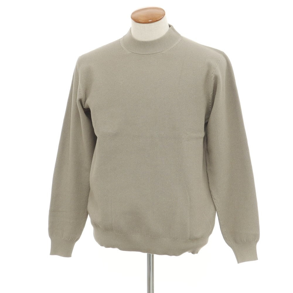 [Used] UNITED ARROWS Cotton Polyester Mock Neck Pullover Knit Olive Greige [Size L] [KAK] [S/S] [Condition Rank A] [Men&