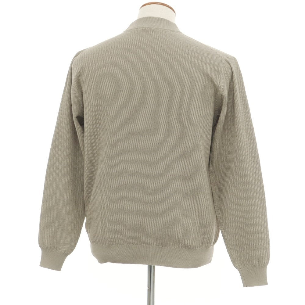 [Used] UNITED ARROWS Cotton Polyester Mock Neck Pullover Knit Olive Greige [Size L] [KAK] [S/S] [Condition Rank A] [Men&