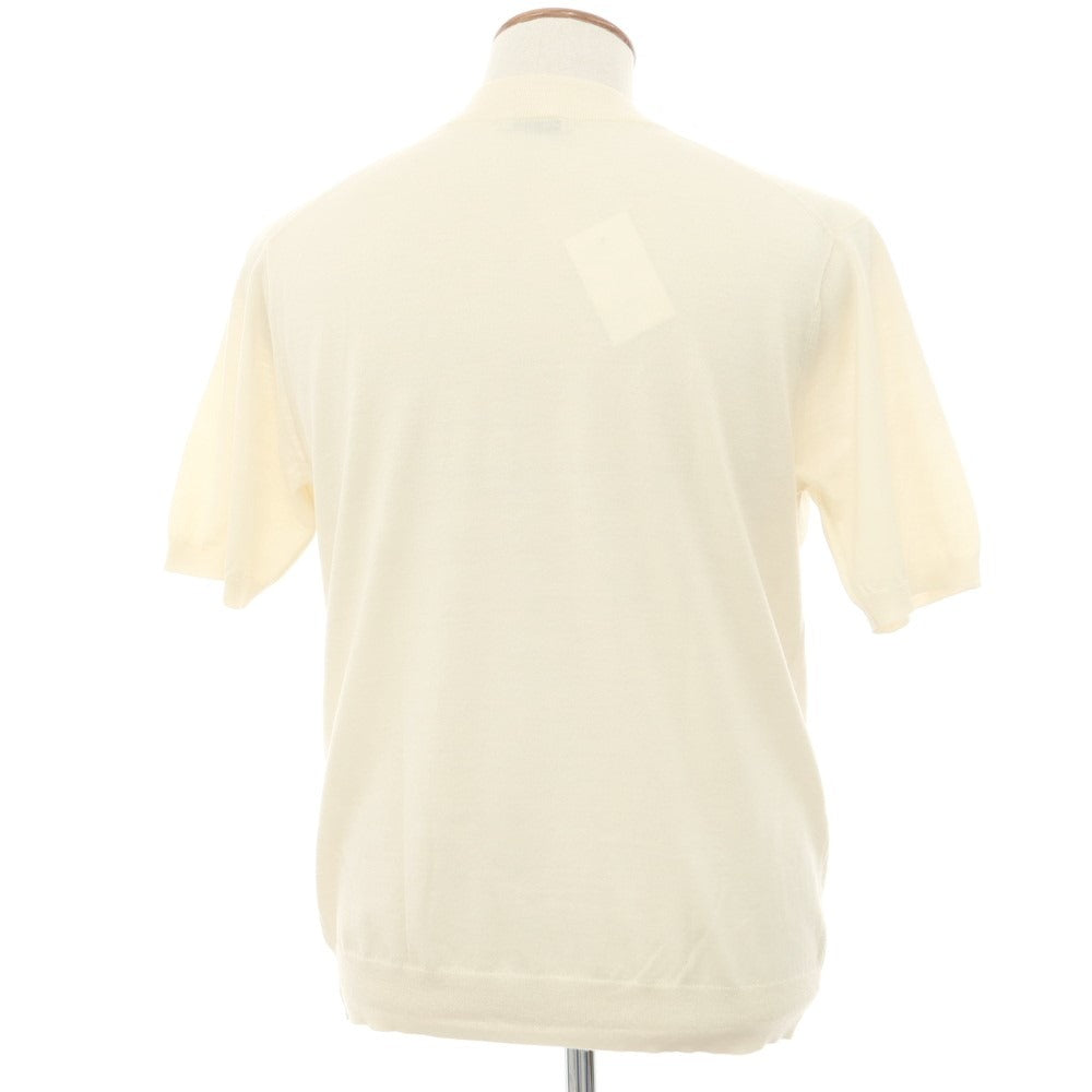 【中古】ユナイテッドアローズ UNITED ARROWS ウール モックネック 半袖 プルオーバーニット アイボリー【サイズL】【WHT】【A/W】【状態ランクB】【メンズ】