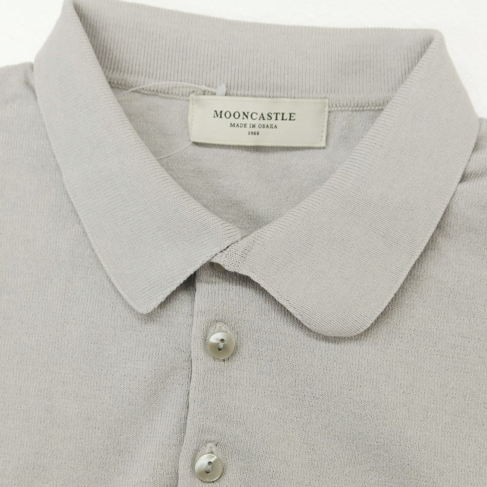 [Used] Moon Castle MOONCASTLE Cotton Long Sleeve Polo Knit Light Gray [Size L] [GRY] [S/S] [Condition Rank B] ​​[Men&