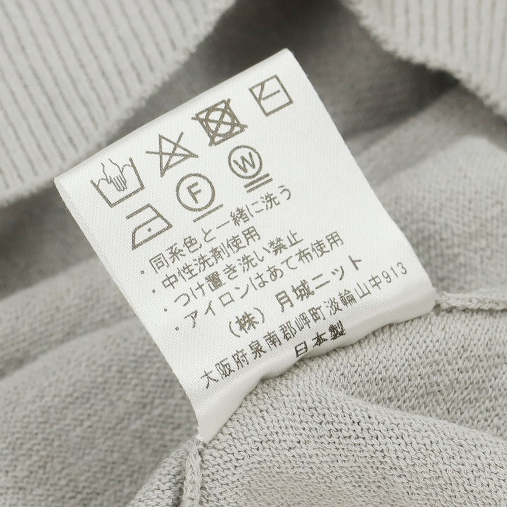 [Used] Moon Castle MOONCASTLE Cotton Long Sleeve Polo Knit Light Gray [Size L] [GRY] [S/S] [Condition Rank B] ​​[Men&