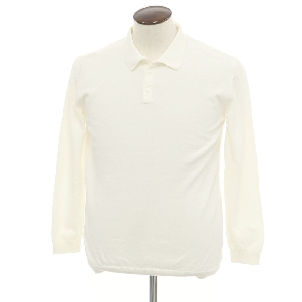 [Used] Moon Castle MOONCASTLE Cotton Long Sleeve Polo Knit Off White [Size L] [WHT] [S/S] [Condition Rank B] ​​[Men&