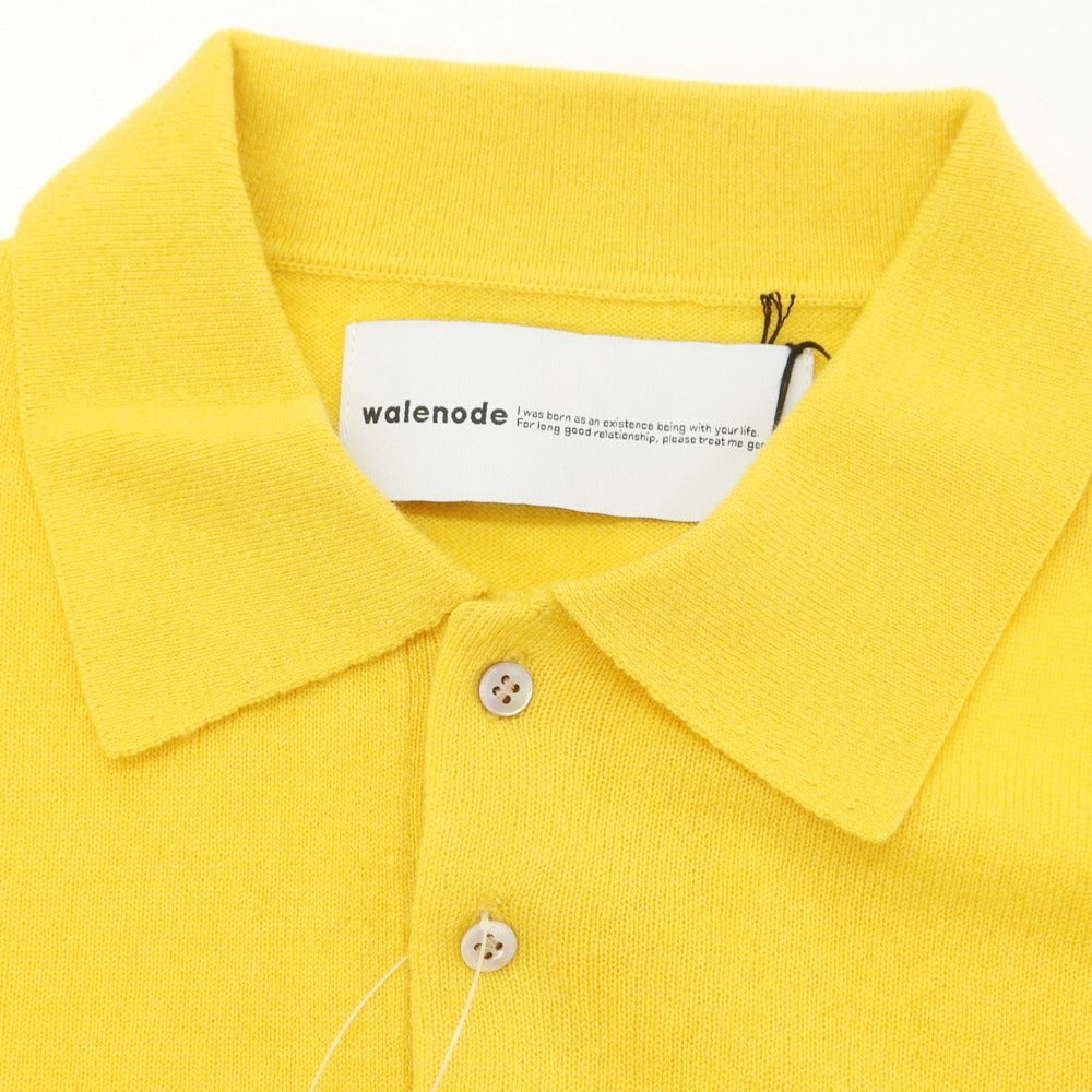 【中古】【未使用】ウェルノード walenode カシミヤ 長袖 ポロニット イエロー【サイズ1】【YEL】【A/W】【状態ランクS】【メンズ】 [EPD]