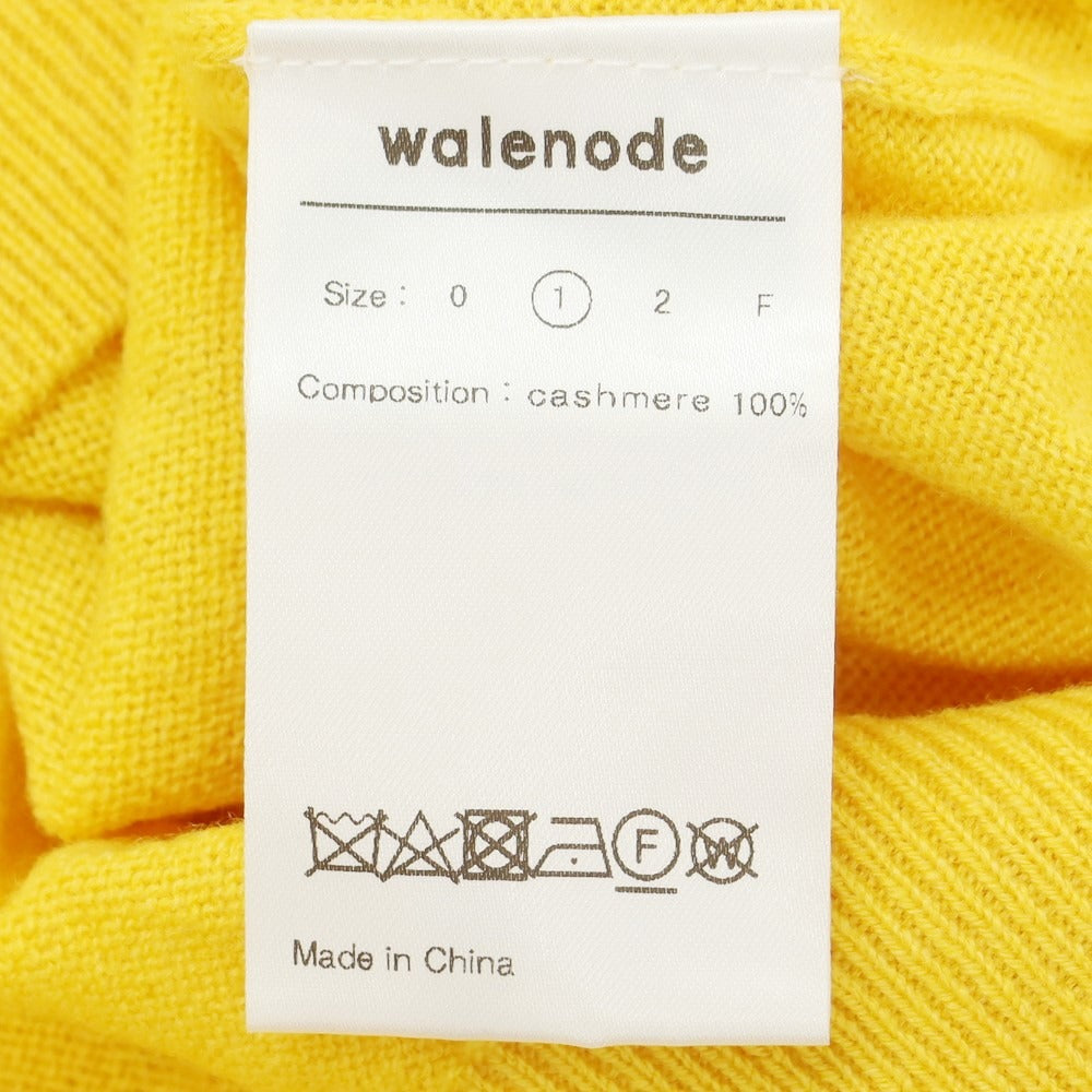 【中古】【未使用】ウェルノード walenode カシミヤ 長袖 ポロニット イエロー【サイズ1】【YEL】【A/W】【状態ランクS】【メンズ】