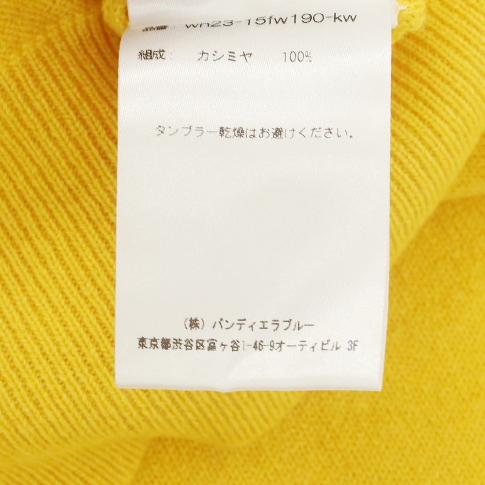 【中古】【未使用】ウェルノード walenode カシミヤ 長袖 ポロニット イエロー【サイズ1】【YEL】【A/W】【状態ランクS】【メンズ】