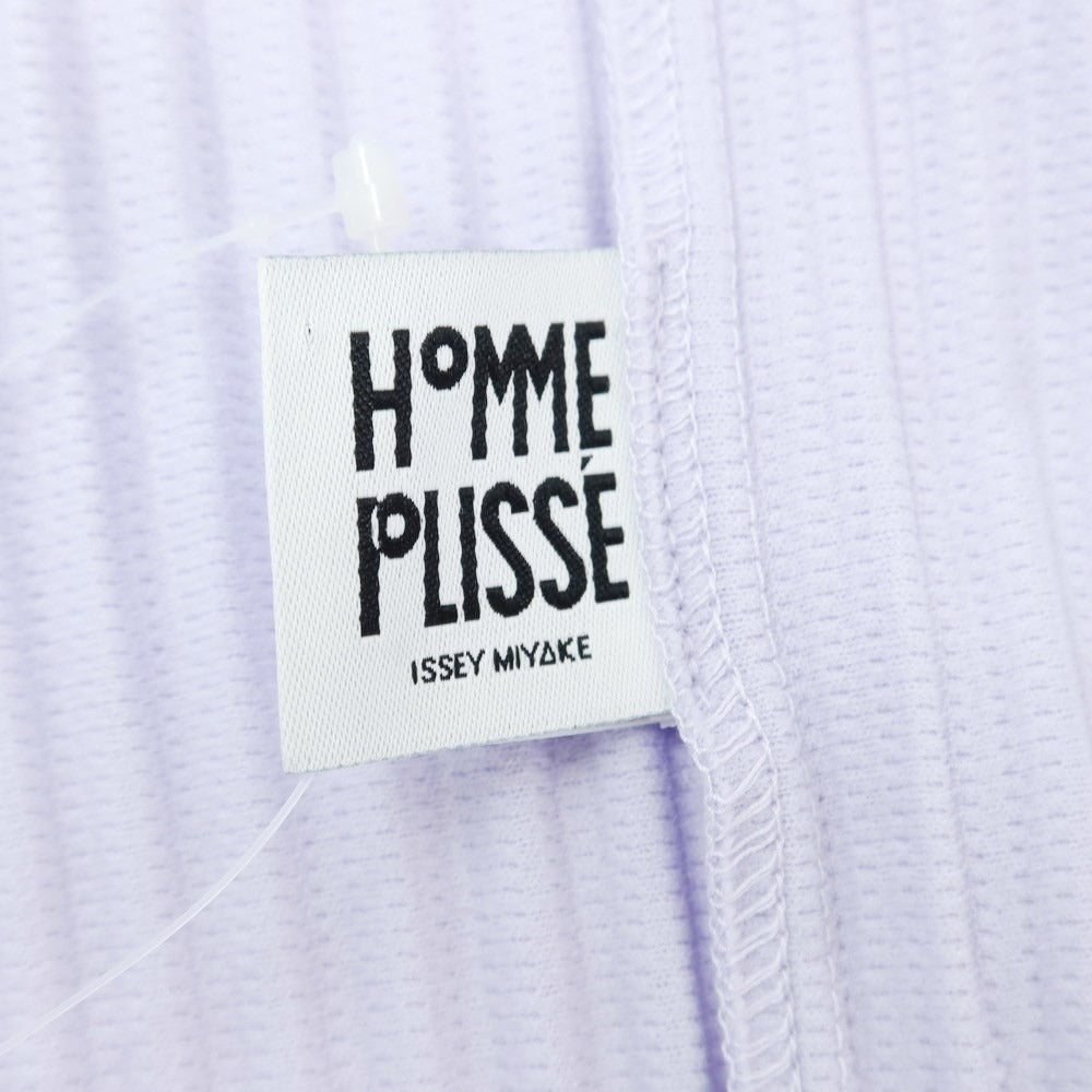 【中古】オム プリッセ イッセイミヤケ HOMME PLISSE ISSEY MIYAKE 2024年春夏 プリーツ加工 ブルゾン ライトパープル【 表記なし（L位） 】【 状態ランクB 】【 メンズ 】