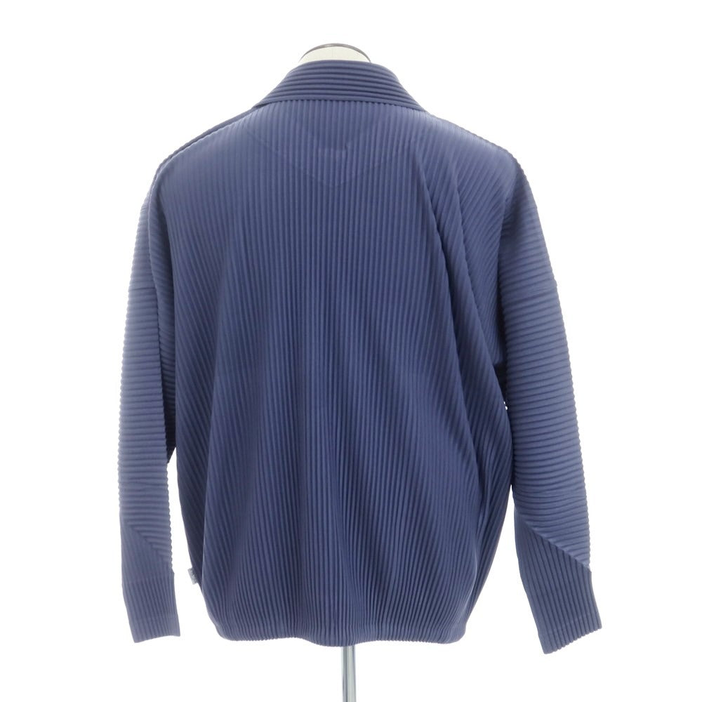 【中古】オム プリッセ イッセイミヤケ HOMME PLISSE ISSEY MIYAKE 2024年春夏 プリーツ加工 ブルゾン パープルネイビー【 表記なし（L位） 】【 状態ランクA 】【 メンズ 】