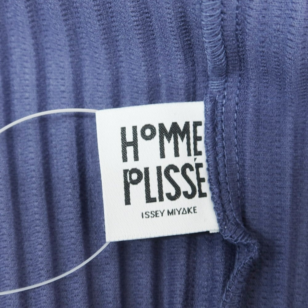 【中古】オム プリッセ イッセイミヤケ HOMME PLISSE ISSEY MIYAKE 2024年春夏 プリーツ加工 ブルゾン パープルネイビー【 表記なし（L位） 】【 状態ランクA 】【 メンズ 】