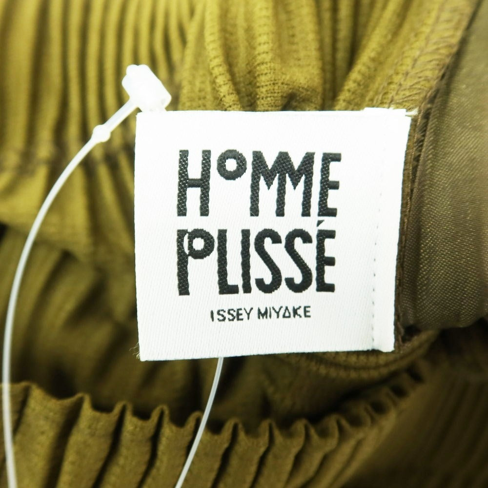 【中古】オム プリッセ イッセイミヤケ HOMME PLISSE ISSEY MIYAKE 2024年春夏 プリーツ イージーパンツ オリーブ【サイズ表記なし（L位）】【GRN】【S/S】【状態ランクA】【メンズ】【759174】