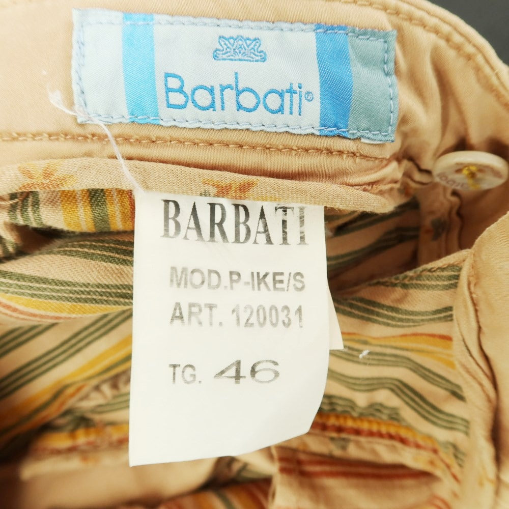 【中古】バルバティ Barbati ストレッチコットン カジュアルスラックスパンツ キャメルベージュ【サイズ46】【BEI】【S/S】【状態ランクC】【メンズ】【759174】