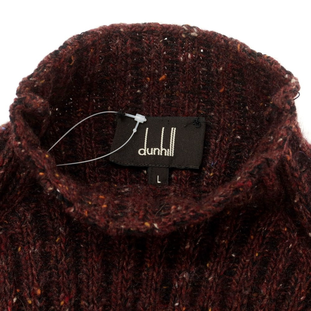 【中古】ダンヒル Dunhill カシミヤウール ハイネック プルオーバーニット マルーン【サイズL】【BRW】【A/W】【状態ランクB】【メンズ】