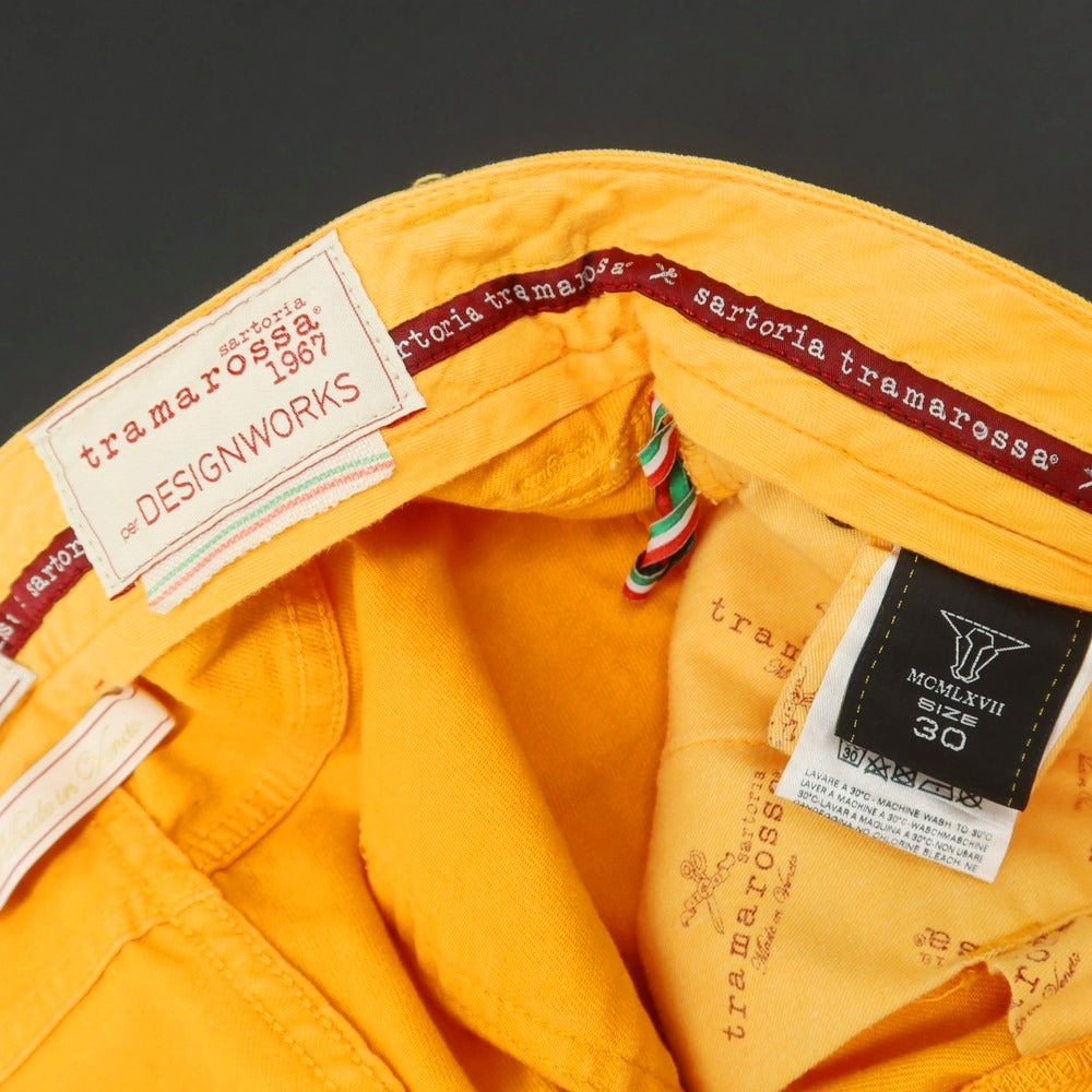 【中古】トラマロッサ Tramarossa DESIGNWORKS別注 リネンコットン ショートパンツ オレンジ系【サイズ30】【ORG】【S/S】【状態ランクB】【メンズ】【759172】