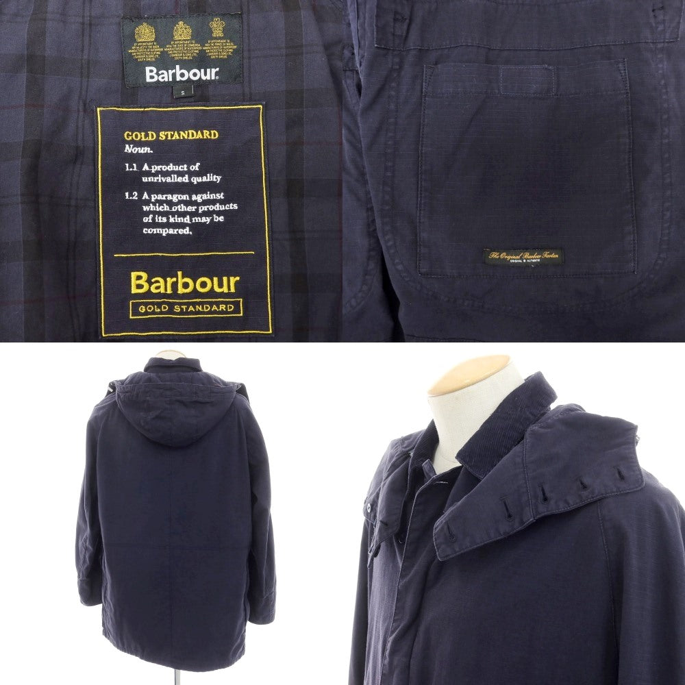 【中古】バーブァー Barbour コットン ミリタリーコート ネイビー【 S 】【 状態ランクC 】【 メンズ 】