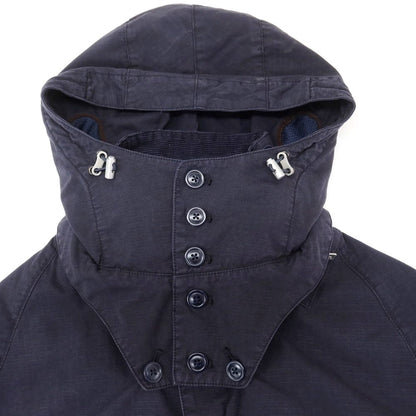 【中古】バーブァー Barbour コットン ミリタリーコート ネイビー【 S 】【 状態ランクC 】【 メンズ 】