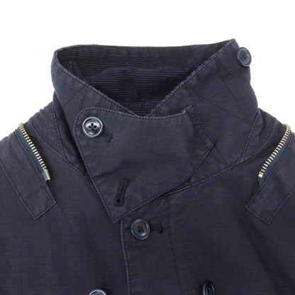 【中古】バーブァー Barbour コットン ミリタリーコート ネイビー【 S 】【 状態ランクC 】【 メンズ 】